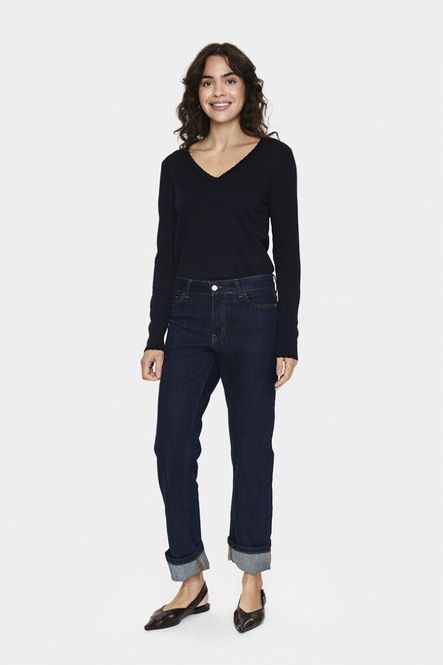 Hovedbilde Saint Tropez - MilaSZ LS V-Neck Pullover Navy