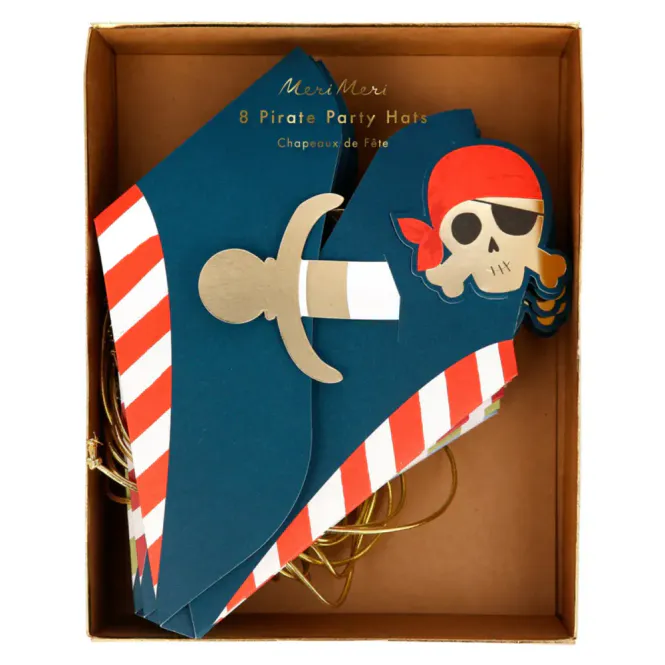 Hovedbilde Meri Meri - Sjørøverhatter Blue Pirate