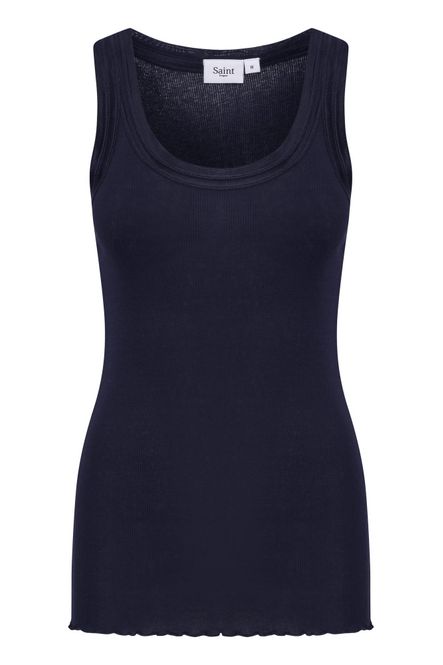 Hovedbilde Saint Tropez - Maya Tank Top Navy Silk/Cotton