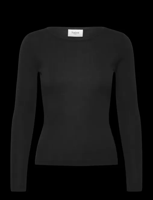 Hovedbilde Saint Tropez - GarimaSZ Wool LS Blouse Black