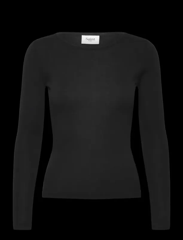 Saint Tropez - GarimaSZ Wool LS Blouse Black