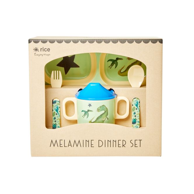Hovedbilde Rice - Baby Spisesett Dino Melamin