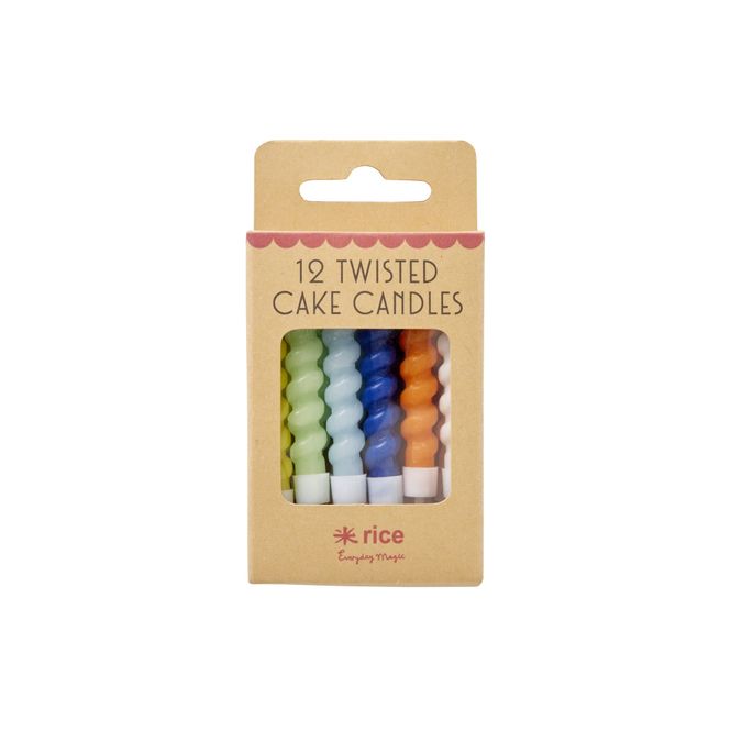 Hovedbilde Rice - Kakelys Twisted Blå 12-pk