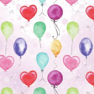 Hovedbilde Ambiente - Servietter Lunsj Flying balloons pink