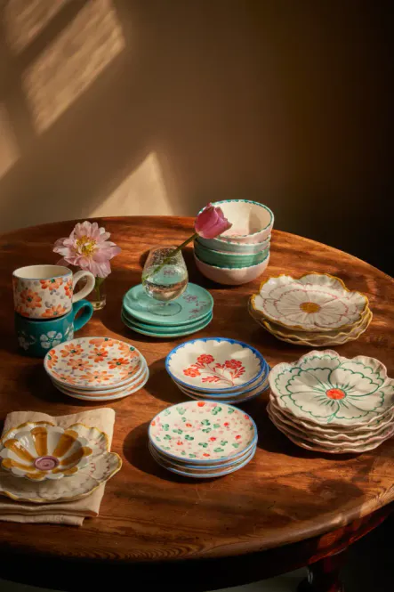 Hovedbilde Rice - Cake plate keramikk pink flowers