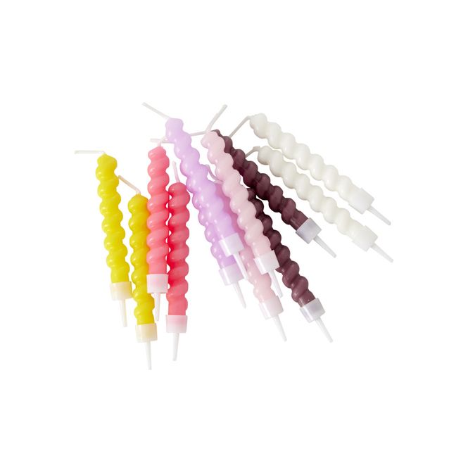 Hovedbilde Rice - Kakelys Twisted Rosa 12-pk