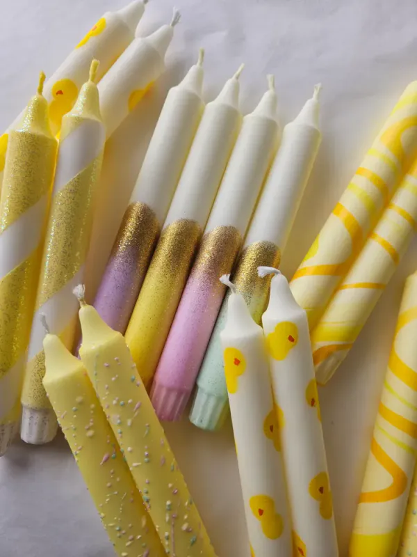 Mrs Miccio - Stearinlys Glitter Pink Gold