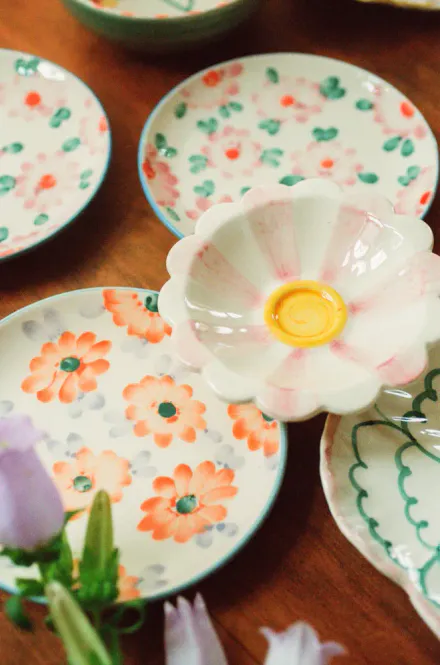 Hovedbilde Rice - Flower keramikk dipping skål Pink