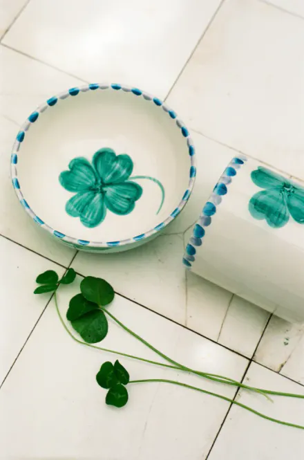 Hovedbilde Rice - Keramikk kopp cream good luck  clover